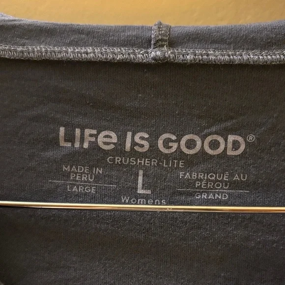 NWT Life Is Good Navy Hoodie with Olive Butterfly Heart Large - Picture 2 of 7